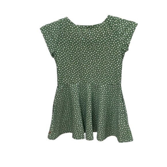 Green Polka Dot Girls Skater Dress 9/10 By Honey Mark Lightweight & Comfortable - Picture 5 of 5